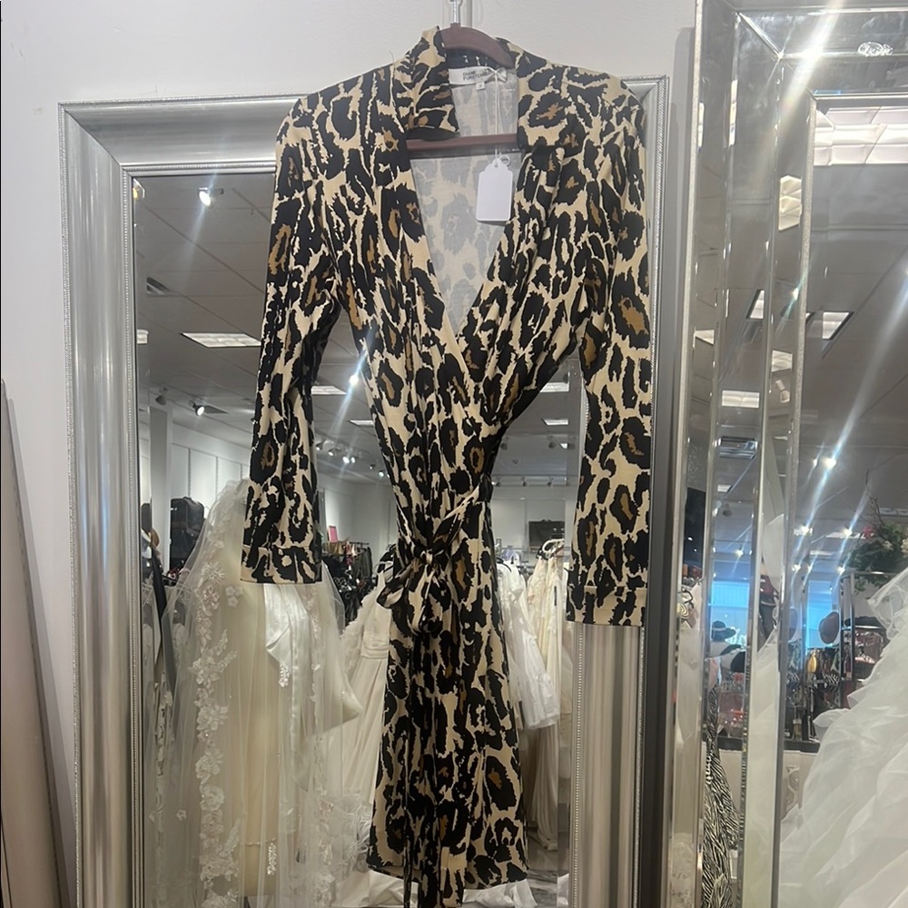 Diane von Furstenberg Wrap  Animal Print Dress